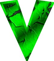 letter-v-with-cracks